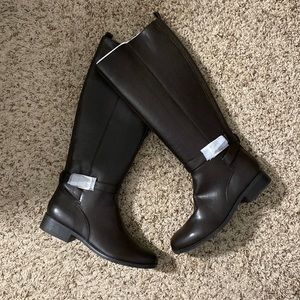 New Nine West Boots. Tall dark brown box, new no box